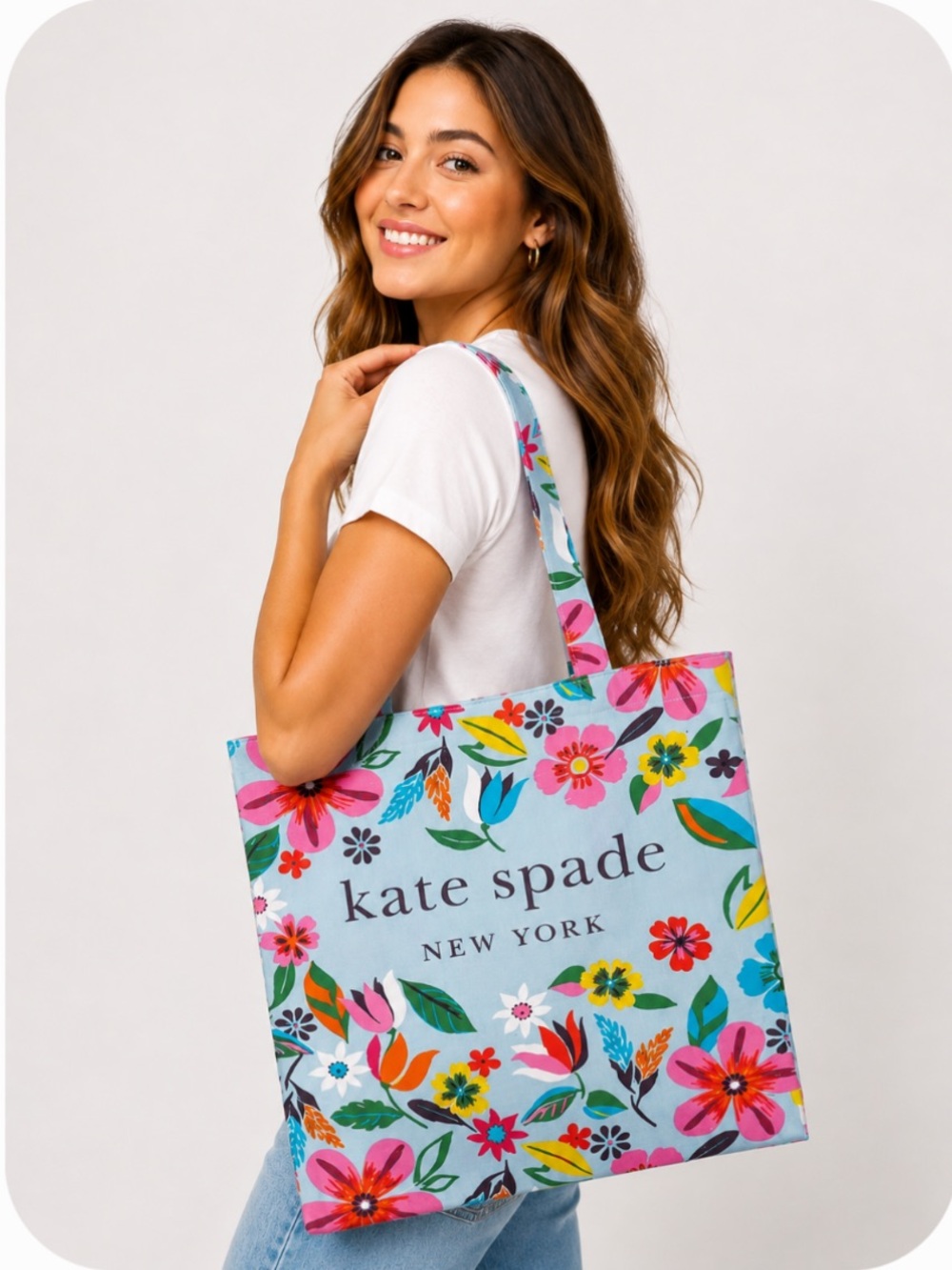 Kate Spade Canvas Tote Bag in Safari Floral NWT